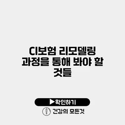 CI보험 리모델링 과정을 통해 봐야 할 것들