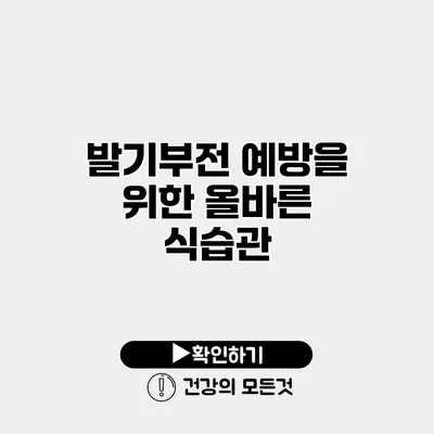 발기부전 예방을 위한 올바른 식습관