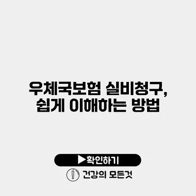 우체국보험 실비청구, 쉽게 이해하는 방법