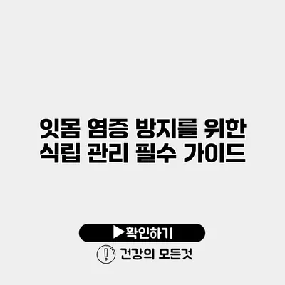 잇몸 염증 방지를 위한 식립 관리 필수 가이드