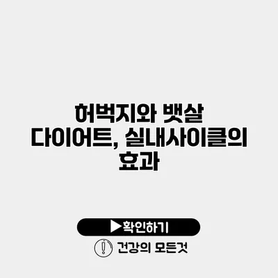 허벅지와 뱃살 다이어트, 실내사이클의 효과