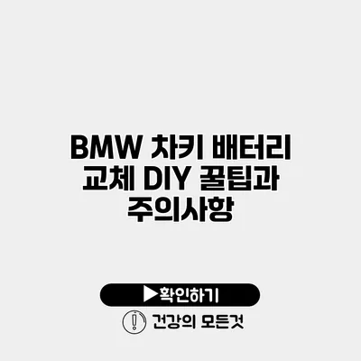 BMW 차키 배터리 교체 DIY 꿀팁과 주의사항