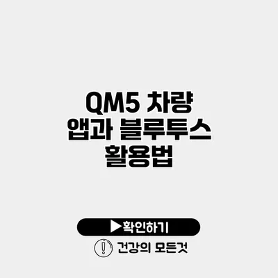 QM5 차량 앱과 블루투스 활용법