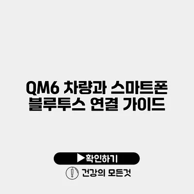 QM6 차량과 스마트폰 블루투스 연결 가이드