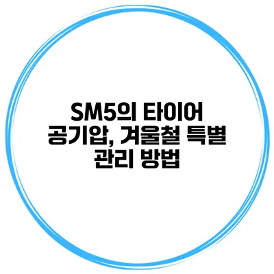 SM5의 타이어 공기압, 겨울철 특별 관리 방법