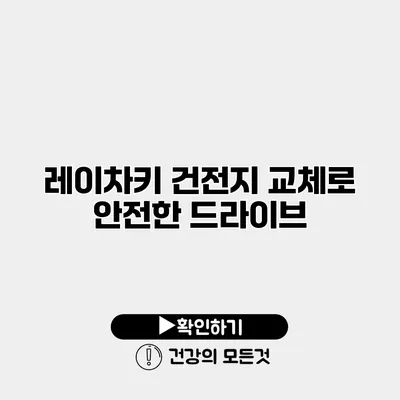 레이차키 건전지 교체로 안전한 드라이브