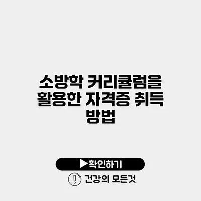 소방학 커리큘럼을 활용한 자격증 취득 방법