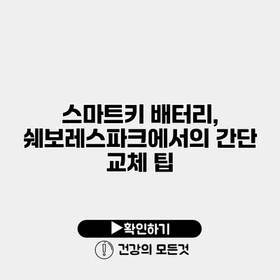 스마트키 배터리, 쉐보레스파크에서의 간단 교체 팁