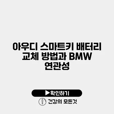 아우디 스마트키 배터리 교체 방법과 BMW 연관성