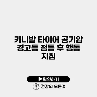 카니발 타이어 공기압 경고등 점등 후 행동 지침